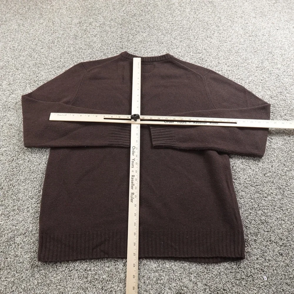 Express Sweater Mens XL Brown Lambswool V Neck Knit Pullover Cozy Warm‎ Grandpa